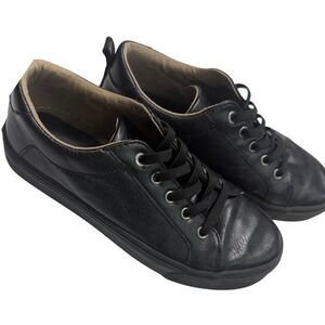 Old Navy Everyday Sneakers Kids Size 3 Black Faux Leather Low Top  Unisex